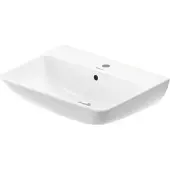 Duravit ME by Starck Waschtisch, mit Überlauf, mit Hahnlochbank, 1 Hahnloch, 600mm, 2335600000, Farbe: Weiß