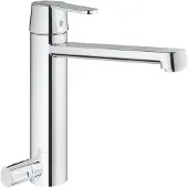 GROHE Spültischarmatur Get | 30198000 | Einhebelmischer mit Geräteanschluss | Mit Schwenkbereich | Absperrventil | Keramikkartusche | Messing verchromt | 09587 7