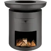 Buschbeck Grillsäule rund Sioux 80 cm Maße L80 x B80 x H88 cm schwarz