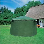 Promadino Pavillon-Schutzhülle "Rosenheim", grün, B:300cm L:390cm, Polyethylen (PE), Planen, Pavillon-Schutzhülle