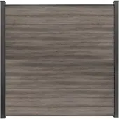 GROEN & JANSSEN Zaun Hauptelement GroJa BasicLine schmal Stecksystem ohne Pfosten 180 x 180 cm Monument Oak