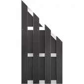 GROEN & JANSSEN Zaun Abschlusselement GroJa Merano vormontiert ohne Pfosten 84,3 x 180/90 cm anthrazit