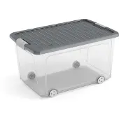 Kis ABM Italia SpA 8083000 0854, Aufbewahrungsbox, Grau, Transparent, Rechteckig, Einfarbig, Drinnen, Grau