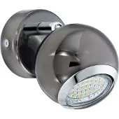 Eglo LED Wandlampe Bimeda, Wandleuchte, Wandstrahler aus Metall in Nickel-Nero und Chrom, Wohnzimmerlampe, Spot inkl. GU10 Leuchtmittel, warmweiß