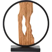 Brilliant LED Tischleuchte CHAUMONT | Tischlampe aus nachhaltigem Holz | Höhe: 28cm | 7,5W 850 Lumen 3000 Kelvin | schwarz/holz