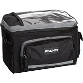 Fischer Fahrrad Lenker-Tasche Schwarz mit Regencover