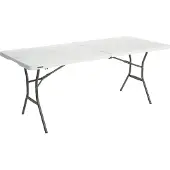 Lifetime Kunststoff Klapptisch Camping Weiß 183x76x74 cm