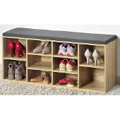 Kesper Schuhschrank mit Sitzkissen, Eichendekor, FSC