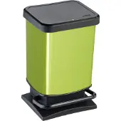 Rotho Treteimer PASO, 20 Liter 1754010747 , Farbe: schwarz/ limettengrün