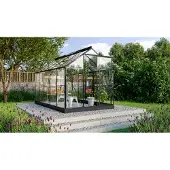 Pergart Vitavia, Gewächshaus "Triton 6200" inkl. Stahlfundament, schwarz, 6,2 m², 3 mm ESG