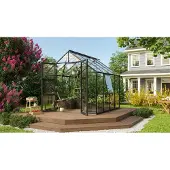 Vitavia Vitavia, Aktionsangebot (inkl. 100 Euro Zubehör): Gewächshaus "Olymp 6700", schwarz, 6,7 m², 3 mm ESG