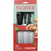 Cozze Pizza Starter-Set, 3-teilig mit 1x Pizzaschaufel / 1x Infrarot-Thermometer / 1x Pizzaschneider