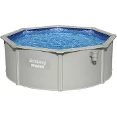 Bestway Hydrium Stahlwandpool Komplett-Set mit Sandfilteranlage Ø 366 x 122 cm , granitgrau, rund