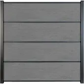 GROEN & JANSSEN Hauptelement GroJa Premo Stecksystem ohne Pfosten 180 x 180 cm Beton