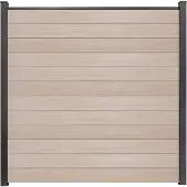 GROEN & JANSSEN Zaun Hauptelement GroJa BasicLine schmal Stecksystem ohne Pfosten 180 x 180 cm Sheffield Oak