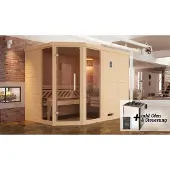 Weka Premium Massivholz-Elementsauna KEMI Eck Gr. 3 Sparset 7,5 kW OS inkl. digitaler Steuerung x B x T x H x 245 x 195 x 200