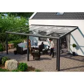 Skanholz Terrassendach "Monza", Bedachung Verbund-Sicherheits-Glas, Aluminium