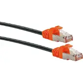 Schwaiger CKO7050 531, 5 m, Cat7, S/FTP (S-STP), RJ-45, RJ-45, Schwarz, Orange