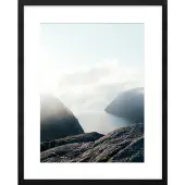 Möbel Kraft Holzbilderrahmen 40x50 cm Iceland , schwarz , Holzwerkstoff , Maße (cm): B: 42 H: 52 T: 2.8