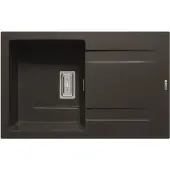 Pyramis Spüle KARTESIO 79x50 in CARBON / Pyragranite / Granitspüle / Steinspüle / Ausschnitt 770 x 480 mm