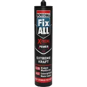Soudal Montagekleber Fix All X-Treme Power, 400g, Kleb- & Dichtstoff, extra stark, schwarz