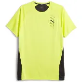 Puma Fit Logo Graphic Trainings-T-Shirt Herren gelb schwarz Gr L