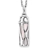 Engelsrufer Damen-Kette Kette Healing Stone 925er Silber Farbstein Engelsrufer Silber/rosa