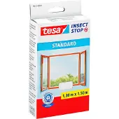 TESA Klett-Fliegengitter INSECT STOP, zum Befestigen an Fensterrahmen, L 1300 x B 1500 mm, weiß-transparent
