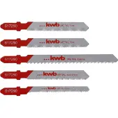 Kwb 5-teiliges HSS Metall-Stichsägeblätter Set für grobe, extra feine Schnitte i