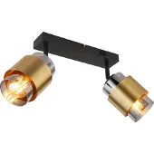Globo Lighting Strahler Metall schwarz matt, 2x E27
