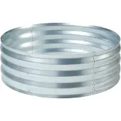 Casa.pro Pflanzbeet ‘Andrano’ verzinkter Stahl rund Ø91,5 x 30,5 cm Silberfarben