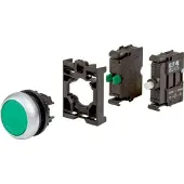 Eaton Power Quality Eaton 110930 Leuchtdrucktaste, RMQ-Titan, flach, tastend, grün M22-DL-G-K10LED-BVP