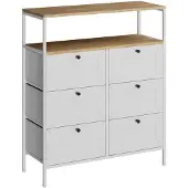 Vicco Kommode Belaro Weiß 80 x 95 cm 6 Schubladen, Model 51897