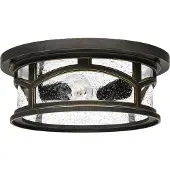 QUOIZEL Außendeckenleuchte Landhausstil Bronze Ø33cm