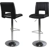 Ebuy24 2x PKline Barhocker Sylvia in schwarz Barstuhl Tresenhocker Bar Stuhl Hocker