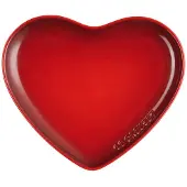Le Creuset Teller Herzform Herzteller Steinzeug Kirschrot 23cm 80255230600099