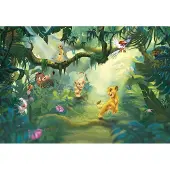 Overig Fototapete "Lion King Jungle - Größe 368 x 254 cm" bedruckt glatt Kinderzimmer