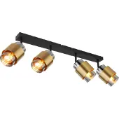 Globo Lighting Strahler Metall schwarz matt, 4x E27