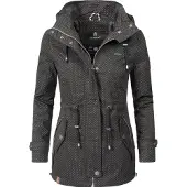 MARIKOO Outdoorjacke "Nyokoo" mit Kapuze modische Baumwoll Übergangsjacke mit großer Kapuze