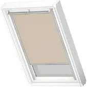 Velux Original Verdunkelungsrollo für dachfenster S06, Beige, Grauer Führungsschiene