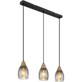 Globo Lighting Hängelampe mit 3 Leuchten Reid Rauchglas