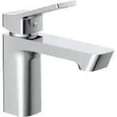 Schutte Waschtischarmatur STILO, Wasserhahn Bad mit Ablaufgarnitur, Chrom