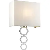 Elstead Lighting Ria Wandleuchte E27 Medium Poliertes Chrom Elfenbeinfarbe
