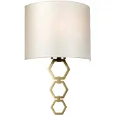 Elstead Lighting Elstead Clark Wandleuchte E27 Medium Gealtertes Messing Elfenbeinfarbe
