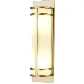 Elstead Lighting Wandleuchte, Stahl Glas, Naturmessing, H 43,2 cm