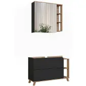 Vicco Badmöbel-Set Karen Sonoma/Anthrazit 2 Teile, Model 55431