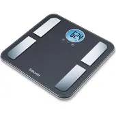 Beurer BF 195 Elektronische Personenwaage, max. 180 kg Tragkraft, LCD-Infodisplay, Körperfettanalyse, Körpermuskelanalyse, Körperwasseranalyse, Speicherfunktion, automatische Personenerkennung