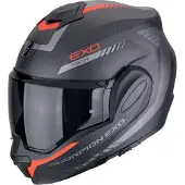 Scorpion EXO-Tech Evo Carbon Cosy Schwarz Rot Klapphelm Größe XL