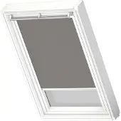 Velux Original Verdunkelungsrollo für dachfenster MK08, Grau, weißer Führungsschiene