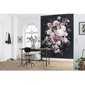 Komar Vliestapete "Digitaldruck Vlies - Bouquet Noir - Größe 200 x 250 cm" bedruckt glatt Wohnzimmer, Schlafzimmer